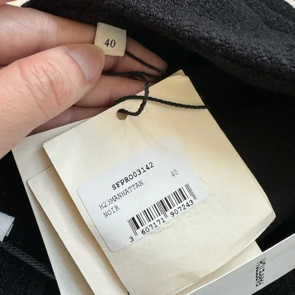 *SOLD* Sandro Manhattan Tweed Two Piece Mini Dress size 40 - Picture 6 of 7